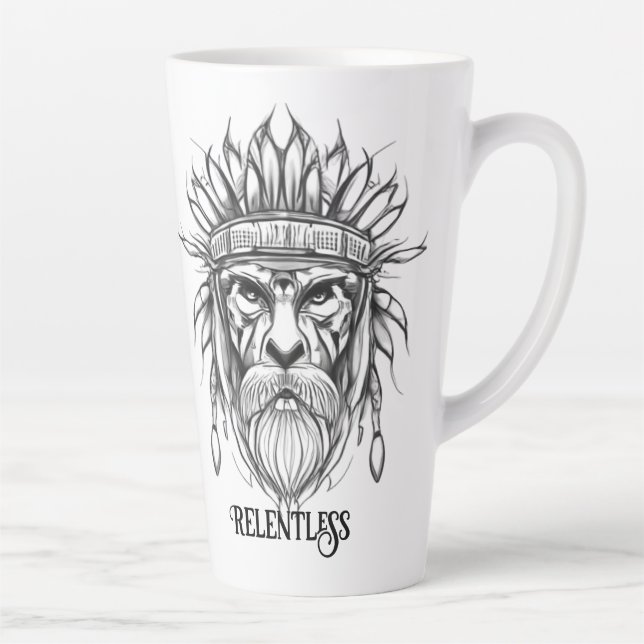 Caneca De Café Latte Warrior Mug sem rumo (Direita)