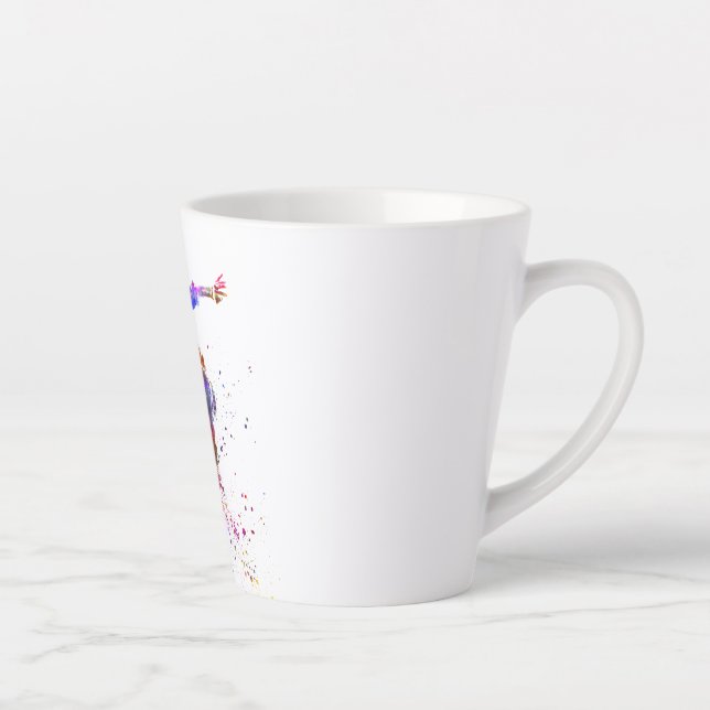 Caneca De Café Latte watercolor skater (Direita)