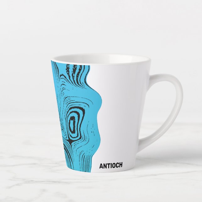 Caneca De Café Latte Wavy Watts Jesus Fish (Direita)