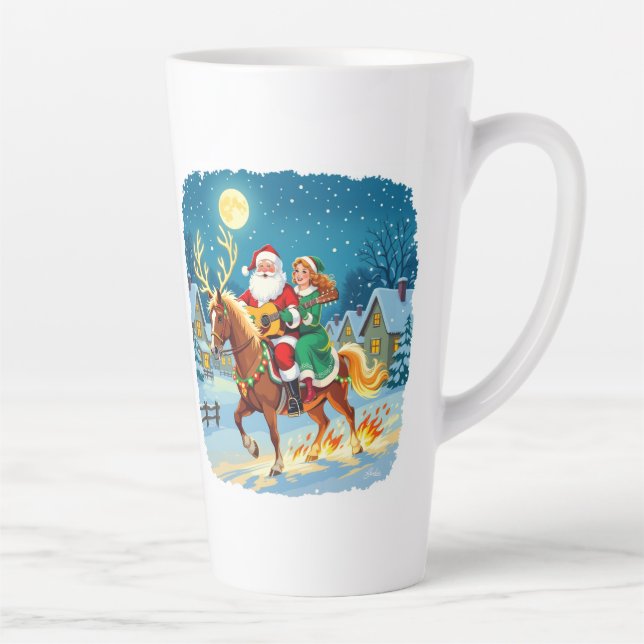 Caneca De Café Latte „Weihnachtliche Harmonie“ (Direita)