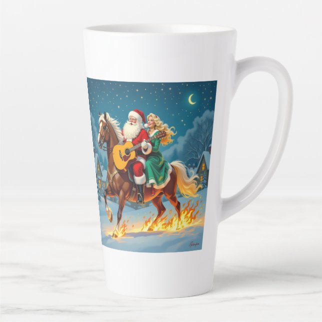 Caneca De Café Latte „Weihnachtliche Harmonie“ (Direita)