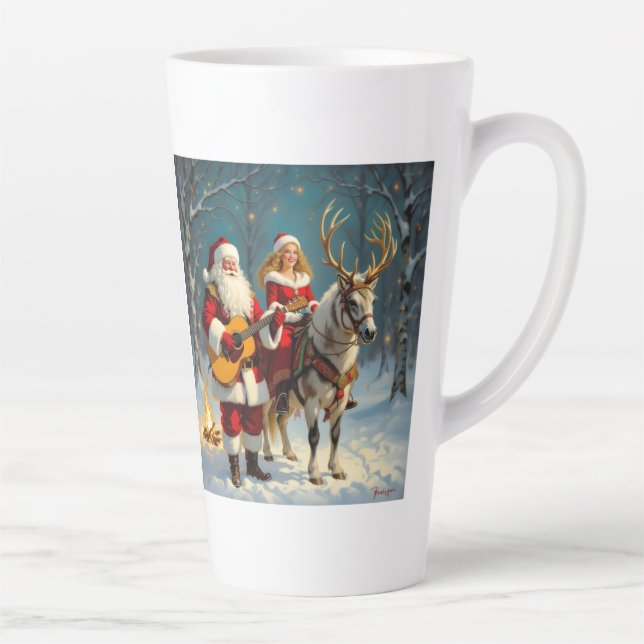 Caneca De Café Latte „Weihnachtliche Harmonie“ (Direita)
