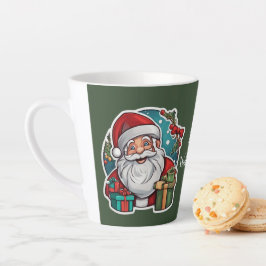 Caneca De Café Latte Weihnachtsmann mit Geschenken -