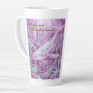 Caneca De Café Latte Whale in Wonderland Underwater Art