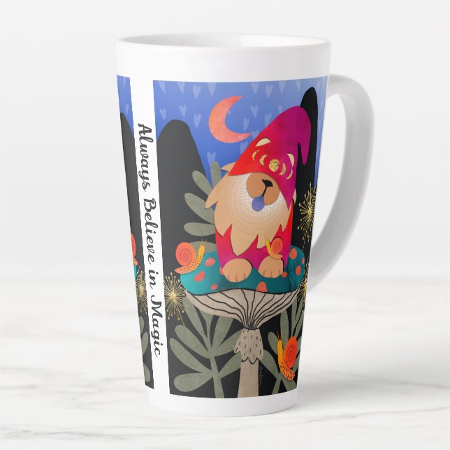 Caneca De Café Latte WHISTLEBRITCHES chow MUG personalizar texto (Ângulo direito)