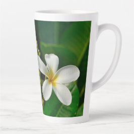 Caneca De Café Latte White Frangipani