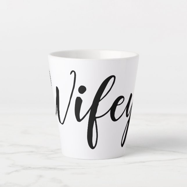 Caneca De Café Latte Wifey (Frente)