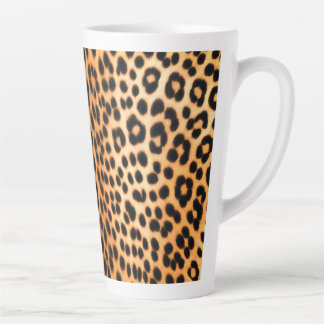 Caneca De Café Latte Wild Leopard Energy – Bold Animal Print Fashion