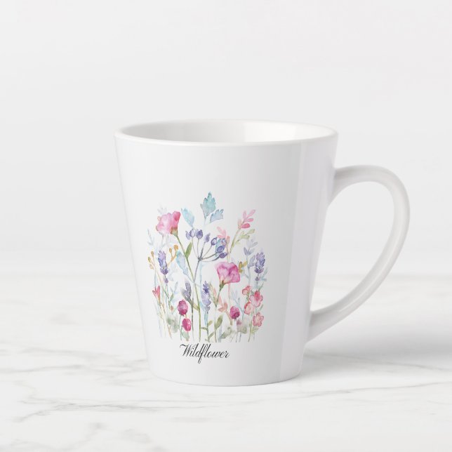 Caneca De Café Latte Wildflower Tasse (Direita)