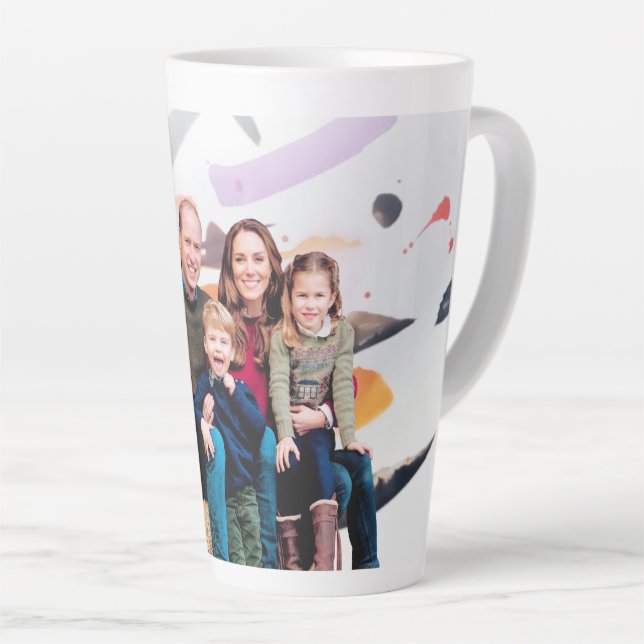 Caneca De Café Latte William Kate Royal Family Coffee Mug (Ângulo direito)