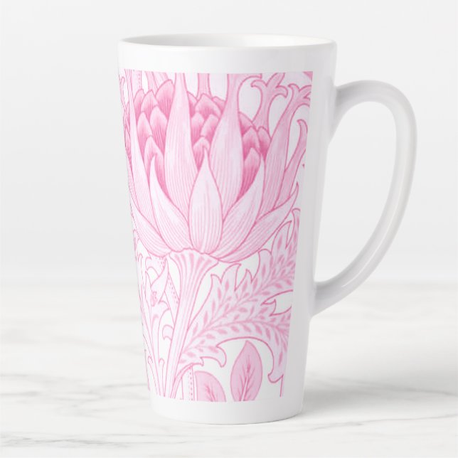 Caneca De Café Latte William Morris Artichoke Pale Pink (Direita)