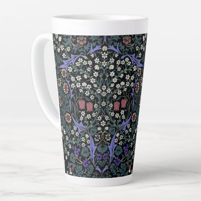 Caneca De Café Latte William Morris Blackthorn Victorian Wallpaper (Ângulo esquerdo)