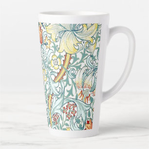 Caneca De Café Latte William Morris Ouro Lily Floral Patterno