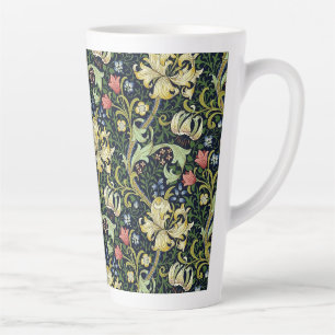 Caneca De Café Latte William Morris Ouro Lily Floral Patterno