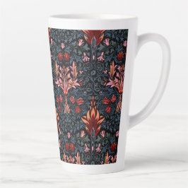 Caneca De Café Latte William Morris Snakeshead - Padrão Escuro