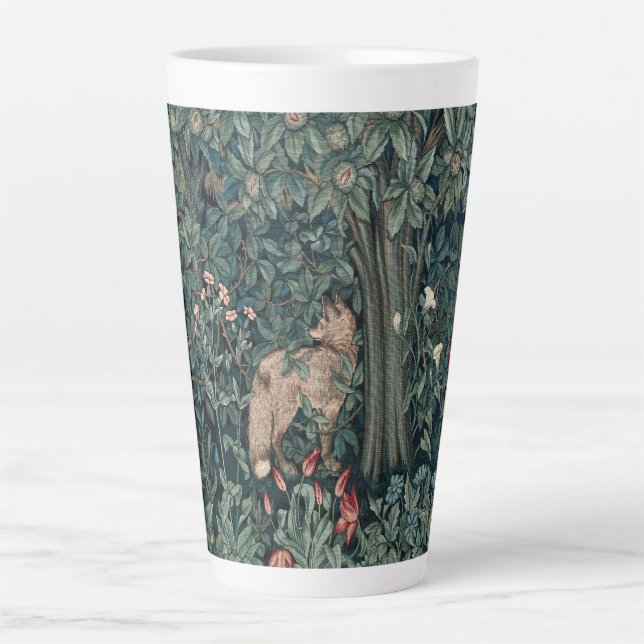 Caneca De Café Latte William Morris Woodland Fox (Frente)
