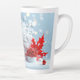 Caneca De Café Latte Winter Blossom Composition