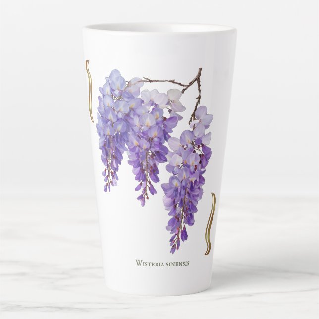 Caneca De Café Latte Wisteria Sinensis  (Frente)