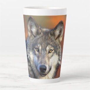 Caneca De Café Latte Wolf Aware