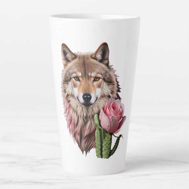 Caneca De Café Latte Wolf One Latte Mug (Frente)