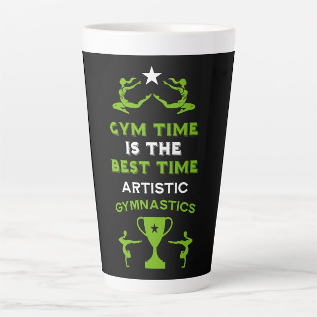 Caneca De Café Latte Women's Artistic Gymnastics (Frente)