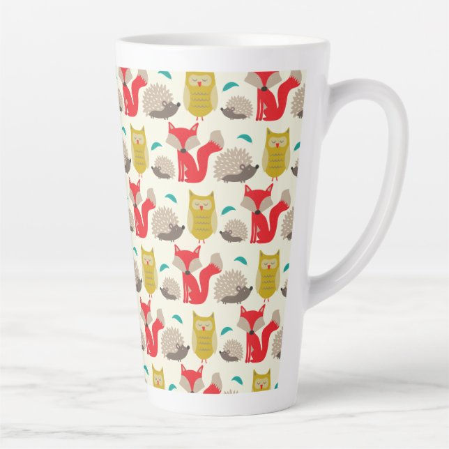 Caneca De Café Latte Woodland Wildlife (Direita)