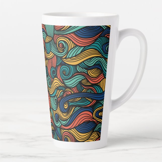 Caneca De Café Latte Wool Topped paisley (Direita)
