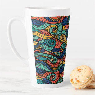 Caneca De Café Latte Wool Topped paisley