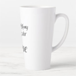 Caneca De Café Latte "Work for Money Design for Love" Latte Mug