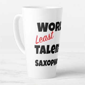 Caneca De Café Latte World's Least Talented  Saxophonist Gag Gift Mug
