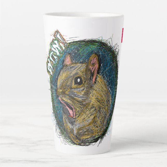 CANECA DE CAFÉ LATTE "WOW" SQUIRREL (Frente)