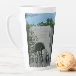 Caneca De Café Latte WWII Memorial Wredies II em Washington DC