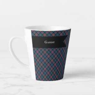 Caneca De Café Latte Xadrez de Gandy do Clã Myrton Highland