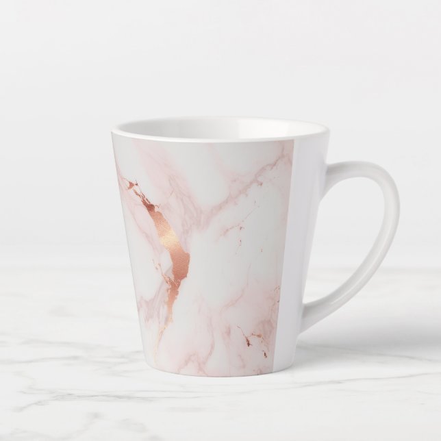 Caneca De Café Latte Xadrez Espresso Blush (Direita)