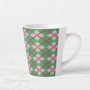 Caneca De Café Latte XMAS ARGYLE KNIT Latte