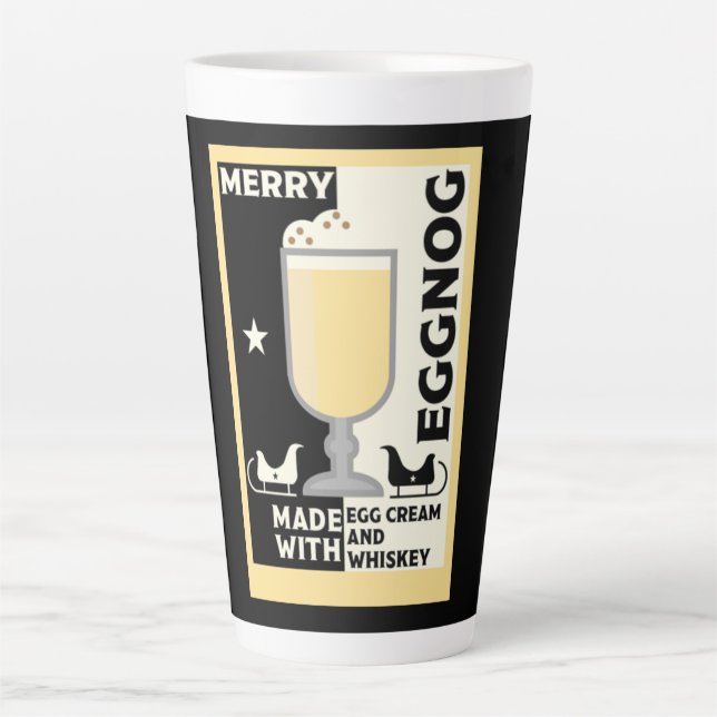 Caneca De Café Latte Xmas Eggnog Punch (Frente)
