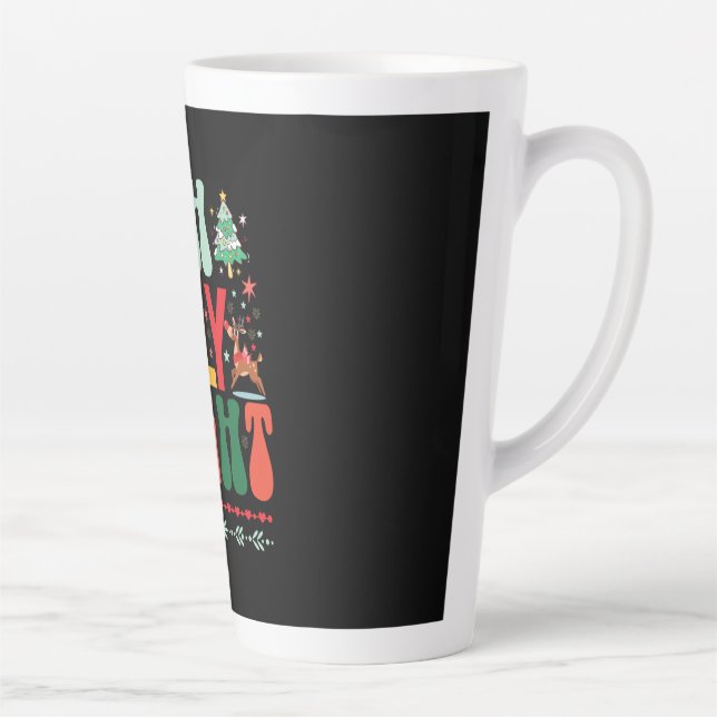 Caneca De Café Latte Xmas Gift Oh Santa Noite (Direita)