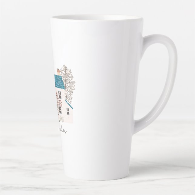 Caneca De Café Latte Xmas Gift Warm Wish (Direita)
