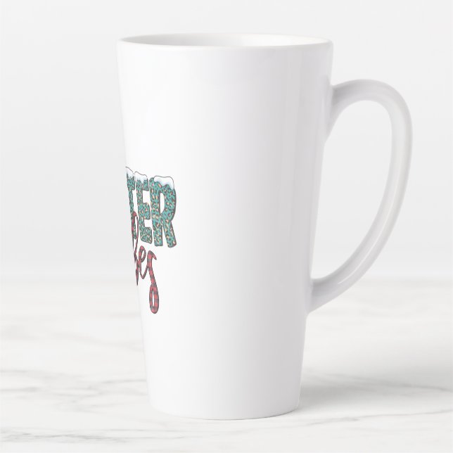 Caneca De Café Latte Xmas Gift Winter Vibes (Direita)