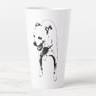 Caneca De Café Latte Yawn sonolento no brilho da colheita