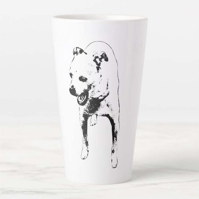 Caneca De Café Latte Yawn sonolento no brilho da colheita (Frente)