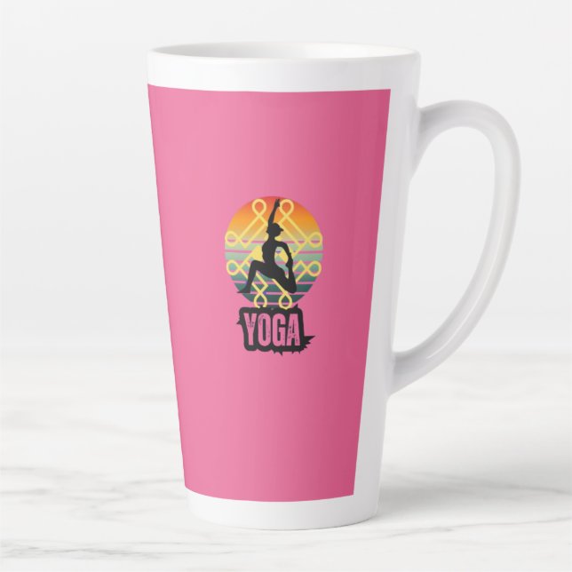Caneca De Café Latte Yoga, Paz interior (Direita)