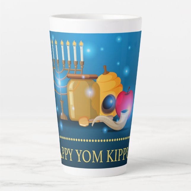 Caneca De Café Latte Yom Kippur (Frente)