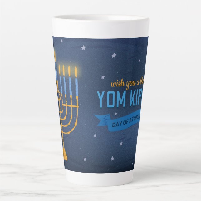 Caneca De Café Latte Yom Kippur Latte Mug (Frente)