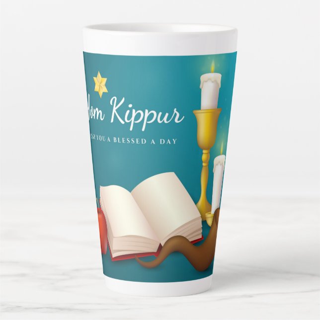 Caneca De Café Latte Yom Kippur Latte Mug (Frente)