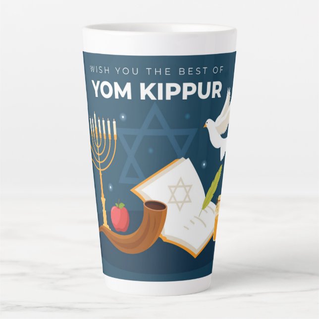 Caneca De Café Latte Yom Kippur Latte Mug (Frente)