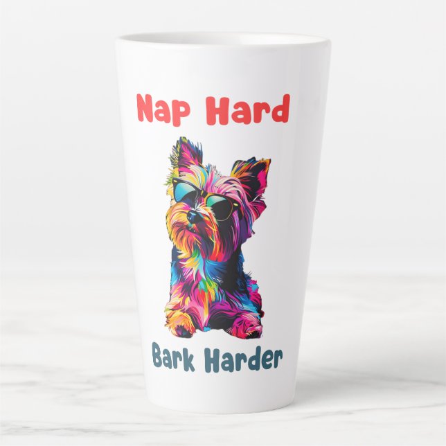 Caneca De Café Latte Yorkshire Terrier (Frente)