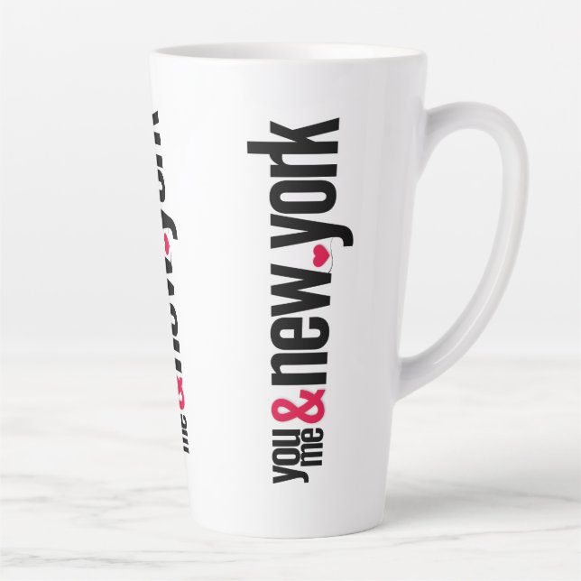 Caneca De Café Latte You Me & New York Large Latte Mug Romantic Gift (Direita)