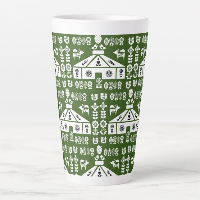 Caneca De Café Latte Yurt Living In Nature (Frente)