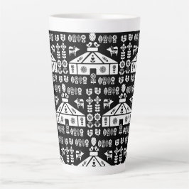 Caneca De Café Latte Yurt Living In Nature